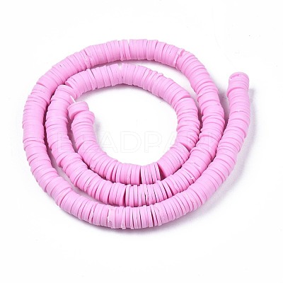 Handmade Polymer Clay Beads Strands CLAY-R089-6mm-057-1