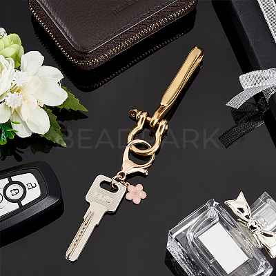 U-Shaped Brass Key Hook Shanckle Clasps KK-PH0004-97B-1