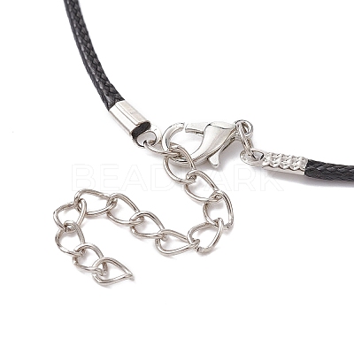 Alloy Sword Pendant Necklace with Waxed Cords X-NJEW-JN04473-1