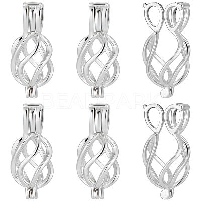 10Pcs Hollow Brass Locket Pendants FIND-BBC0002-53-1
