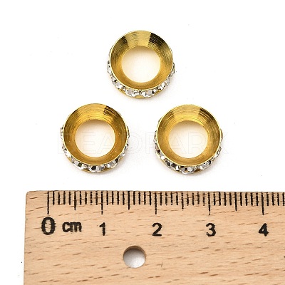 Brass Rhinestone Spacer Beads RSB094-1G-1