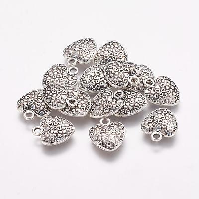 Tibetan Style Alloy Heart Charms X-TIBEP-Q043-180-RS-1
