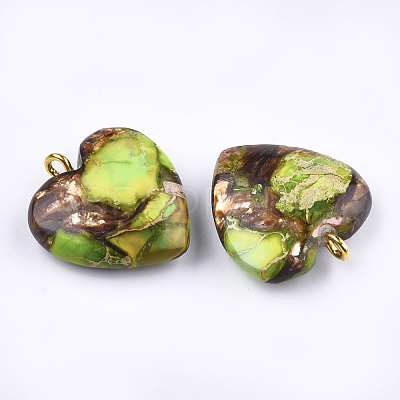 Assembled Bronzite and Imperial Jasper Pendants X-G-T111-04H-1
