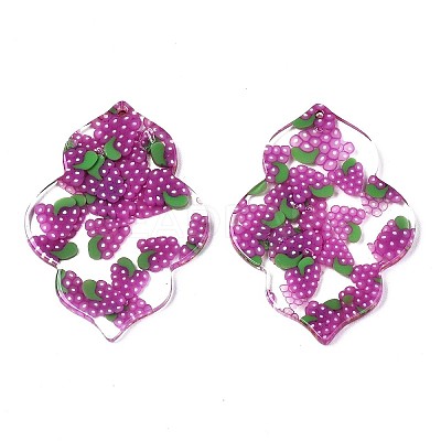 Transparent Clear Cellulose Acetate(Resin) Pendants X-KY-T040-62C-1