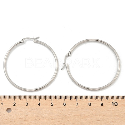 Tarnish Resistant 304 Stainless Steel Big Hoop Earrings LS-EJEW-F105-06P-1