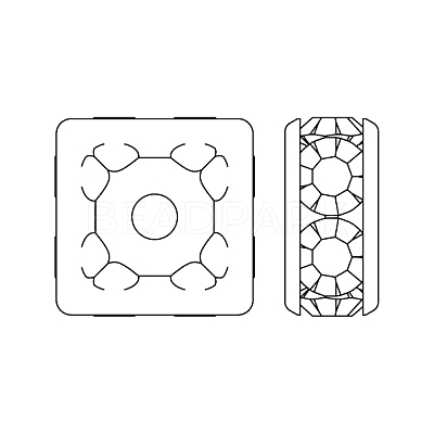 Preciosa® MAXIMA Crystal Multi-Stones Settings Y-PRC-MC8-00030-G-1
