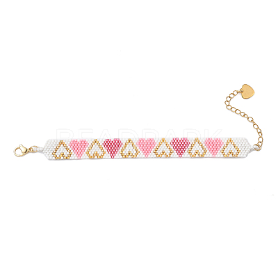 Glass Seed Beaded Bracelets for Women BJEW-MZ00213-1