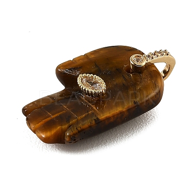 Natural Tiger Eye Carved Pendants GG-CBA5963-01H-NH-1