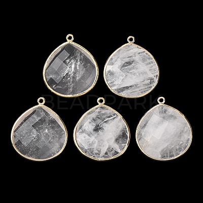 Natural Quartz Crystal Pendants X-G-B009-07G-W-1