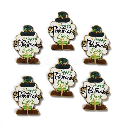 St. Patrick's Day Themes Printed Wood Pendants WOOD-V002-02F-1