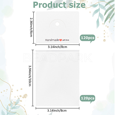 120Pcs Rectangle Paper Foldable Header Cards CDIS-WR0001-01A-1
