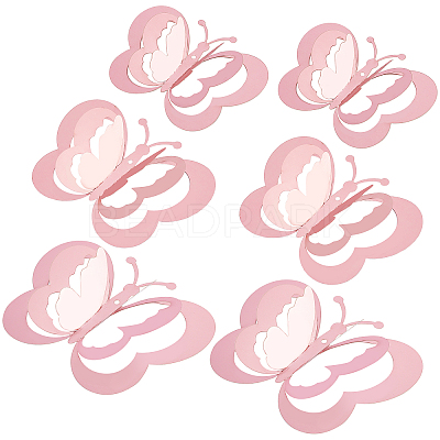 3Sets 3D Butterfly PVC Mirrors Wall Stickers DIY-CN0001-85A-1