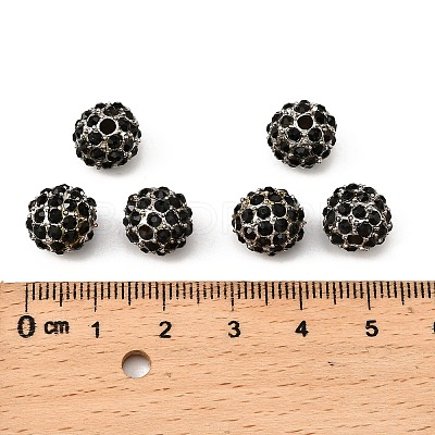 Alloy Rhinestone Beads RB-A034-10mm-A02B-1