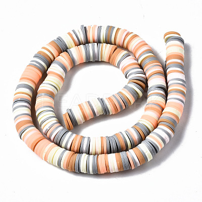 Handmade Polymer Clay Beads Strands CLAY-R089-8mm-108-1