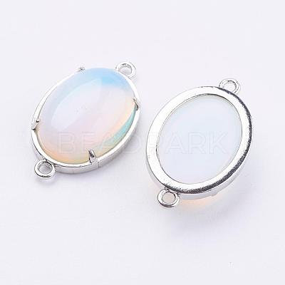 Brass Opalite Links connectors G-E398-04T-1