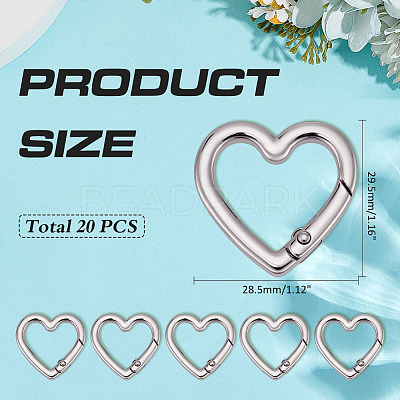 20Pcs Alloy Spring Gate Rings FIND-ME0002-82P-1
