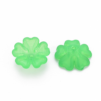 Transparent Frosted Acrylic Bead Caps MACR-S371-04A-734-1
