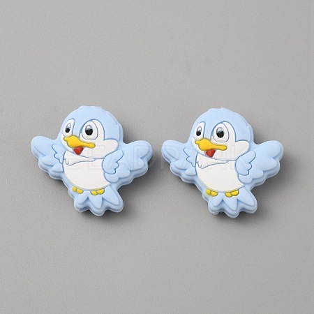 Bird Food Grade Eco-Friendly Silicone Beads LS-SIL-WH0018-003C-1