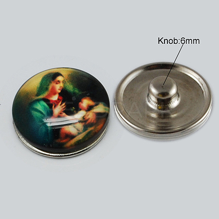 Brass Jewelry Snap Buttons GLAA-R031-K213B-1