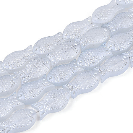 Frosted Glass Beads Strands GLAA-T023-40C-03-1