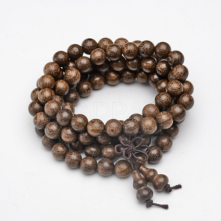 5-Loop Wrap Style Buddhist Jewelry BJEW-S125-17-1