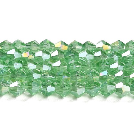 Transparent Electroplate Glass Beads Strands EGLA-A039-T4mm-B24-1