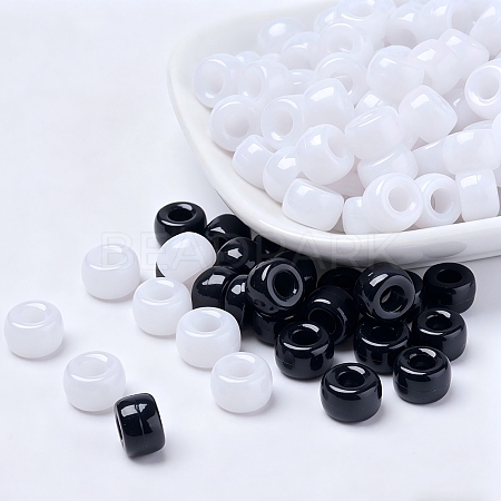 Opaque Acrylic European Beads PL338-M3-1