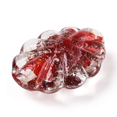 Luminous Handmade Gold Sand Lampwork Beads FOIL-T006-04C-1
