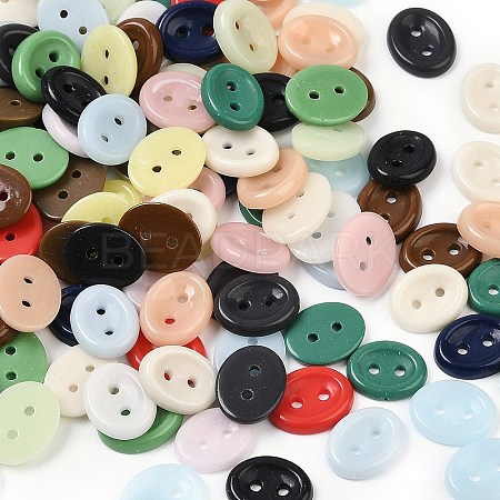 2-Hole Glass Buttons PORC-R010-05-1
