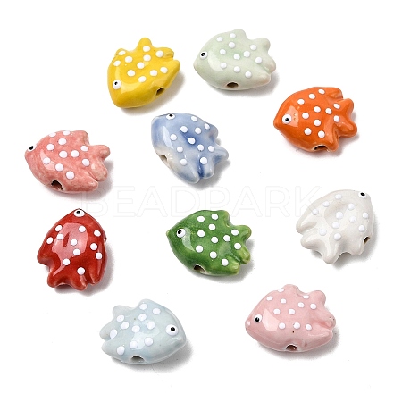 Handmade Porcelain Beads PORC-K010-06-1