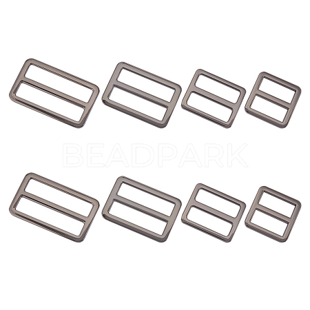 8Pcs 4 Styles Alloy Slider Buckles FIND-GF0007-01B-1
