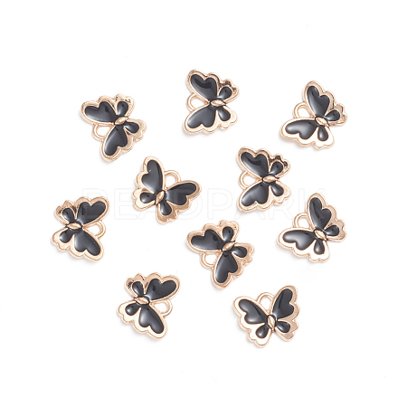 Light Gold Plated Alloy Enamel Charms ENAM-WH0047-41D-1