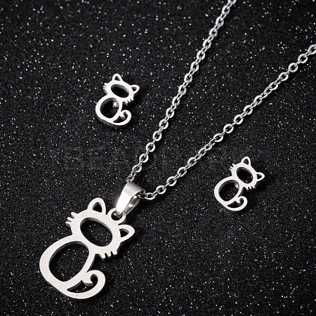 201 Stainless Steel Jewelry Set FS-WG80F87-02-1
