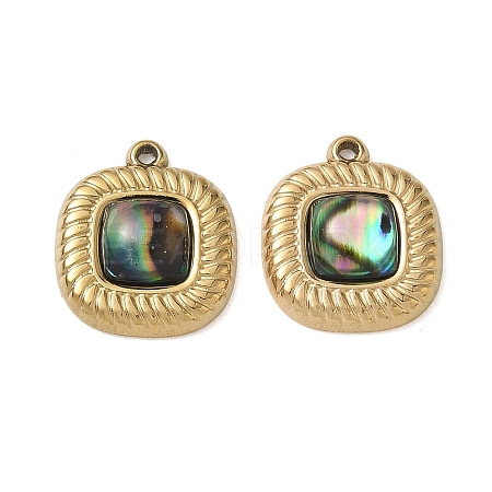 Natural Paua Shell Pendants SA-CBA11D7-28B-G-1