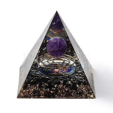 Orgonite Pyramid Resin Energy Generators AJEW-D056-01F-1