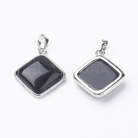 Natura Black Agate Pendants G-E420-01P-1