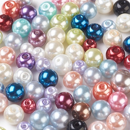 Glass Pearl Beads X-HY-XCP0002-01-1