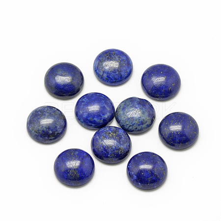 Natural Lapis Lazuli Cabochons G-R416-8mm-33-1