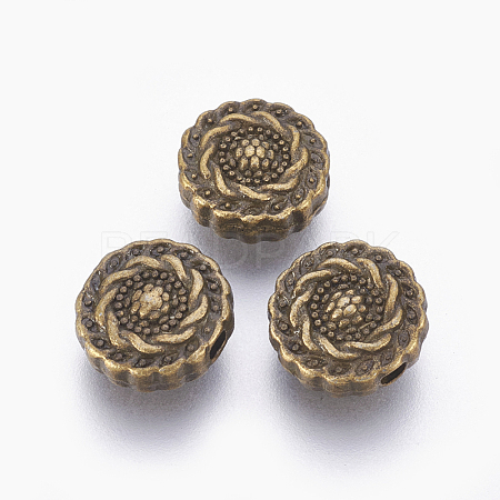 Tibetan Style Alloy Beads TIBEB-R022-AB-LF-1