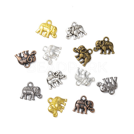 Vintage Elephant Charms A-PALLOY-ZN-47017-M-FF-1