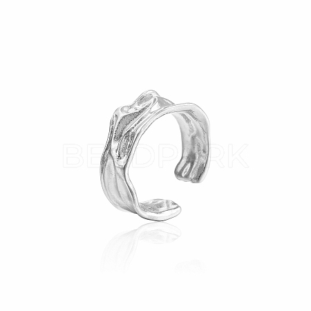 Elegant Stainless Steel Open Ring for Daily Wear HC0775-2-1