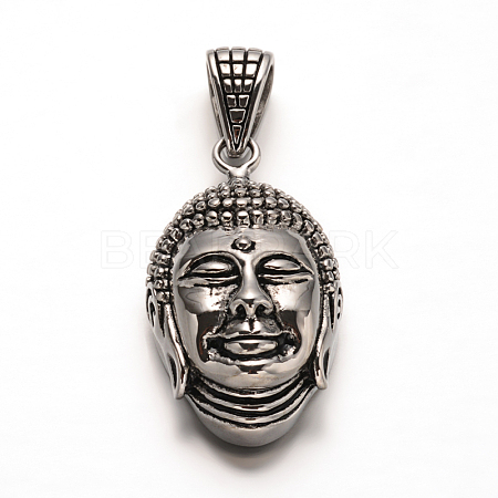 Buddha 304 Stainless Steel Pendants STAS-M222-15AS-1