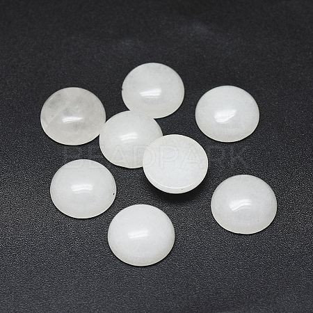 Natural White Jade Cabochons X-G-G788-C-11-1