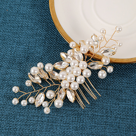Bridal Headpiece with Crystal Accessories for Wedding Photoshoot - Pearl Water Diamond. ST6462628-1
