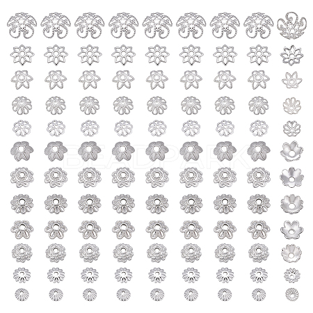 120Pcs 12 Styles Alloy Beads Caps FIND-PH0022-80S-1