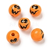 Printed Wood European Beads WOOD-G022-08A-01-1