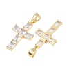 Brass Glass Pendants KK-C162-065G-2