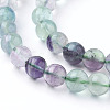 Natural Fluorite Beads Strands X-G-E112-8mm-19-3