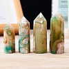 Point Tower Natural Green Cherry Blossom Agate Home Display Decoration PW-WG57748-02-1