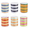 6 Rolls 6 Colors Segment Dyed Twisted Waxed Polyester Cord YC-TA0001-09-1
